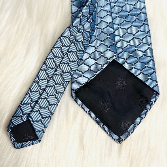 Brooks Brothers 346 Blue Print Silk Tie - Picture 3 of 4